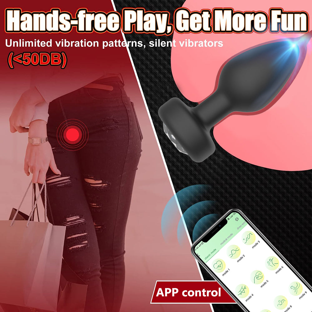 Vibrating Anal Plug with APP Control - Adult Sexual Wellness Toy - HeartCaptor