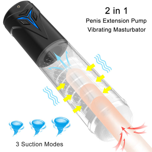 3-Mode Suction Mars Penis Pump for Enhanced Male Pleasure