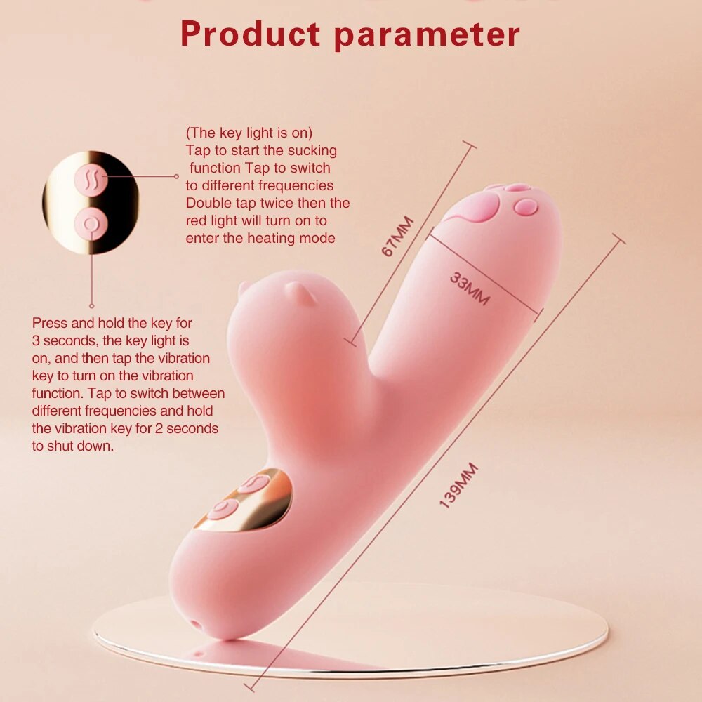 Clitoral Suction Cup Vibrator for Women - HeartCaptor