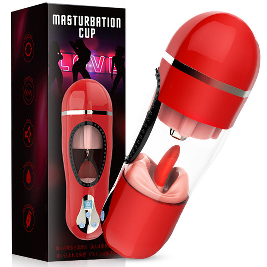 Interactive Intelligent Heating Tongue Masturbation Device with Voice Feature