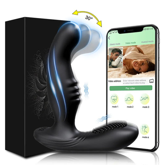 App Control Prostate Massager Anal Vibrator with Tapping Stimulate - HeartCaptor