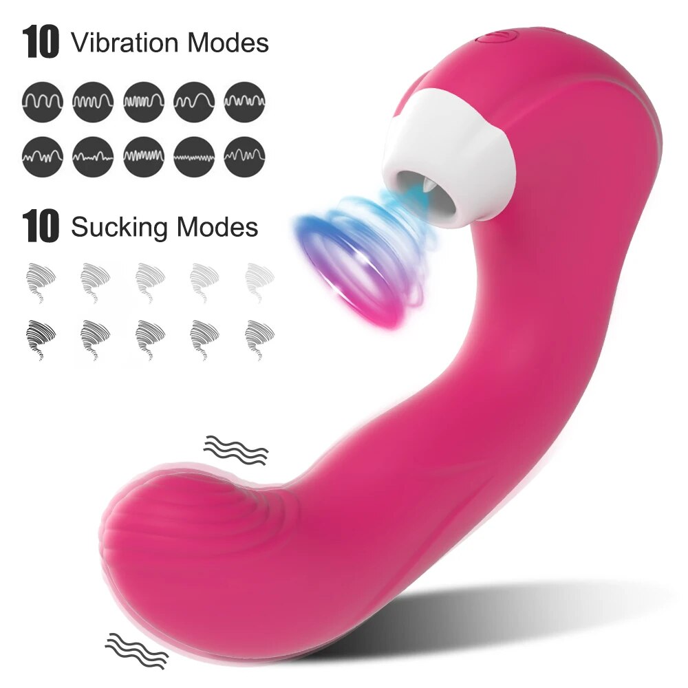 Suction Cup Clitoral Stimulator Vibrator - HeartCaptor