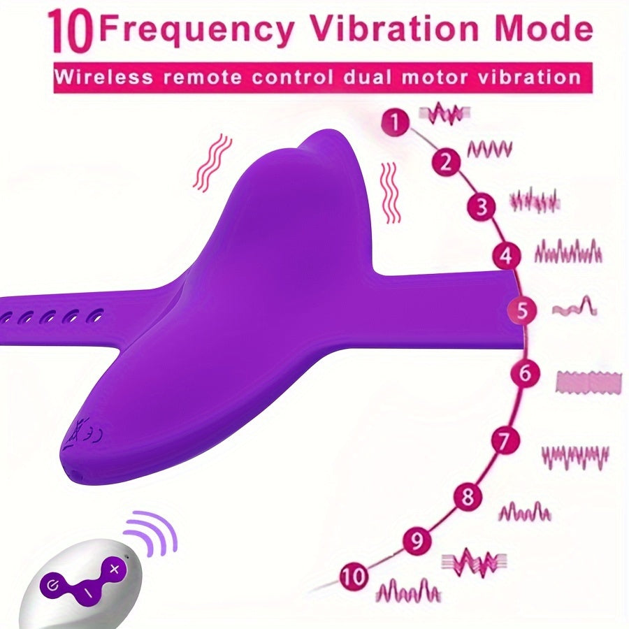 Adjustable Size App Remote Butterfly Clitoral Vibrator - HeartCaptor