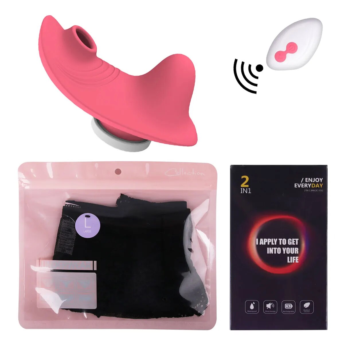 Remote Control Clitoris Sucker Vibrator with Sexy Panties - HeartCaptor