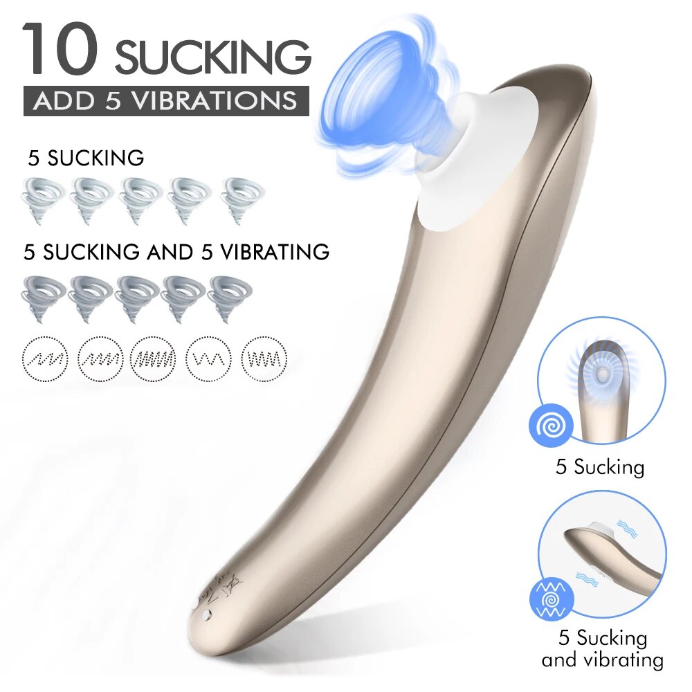 Clitoris Suction Vibrator with Oral Sex Tongue, Nipple Stimulator for Women - HeartCaptor