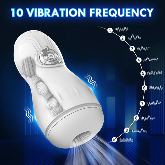 HeartCaptor Automatic Suction Vibrator - Premium Male Masturbator Cup