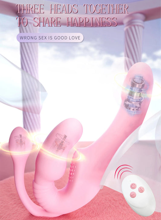 Wireless Remote Control G-Spot Dildo Vibrator for Couples and Lesbians