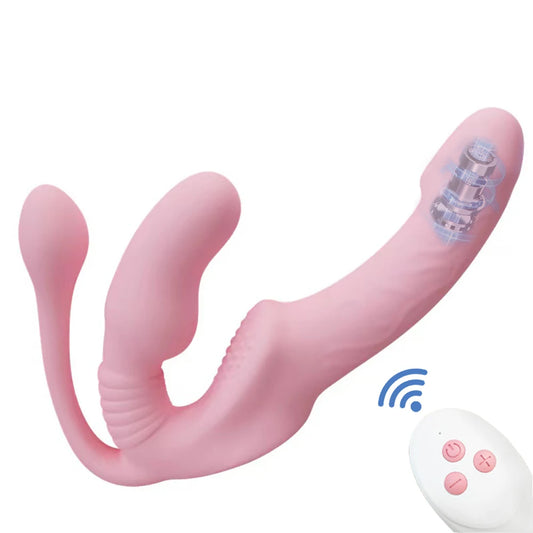 Wireless Remote Control G-Spot Dildo Vibrator for Couples and Lesbians