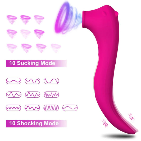 Clitoris Sucking Vibrator for Women Nipple Oral Vacuum Stimulator Massager - HeartCaptor