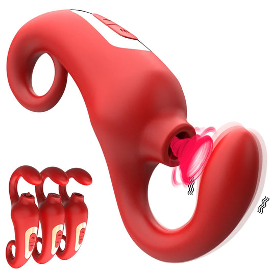 Clitoral Vibrator with Tongue Beat Stimulation - HeartCaptor