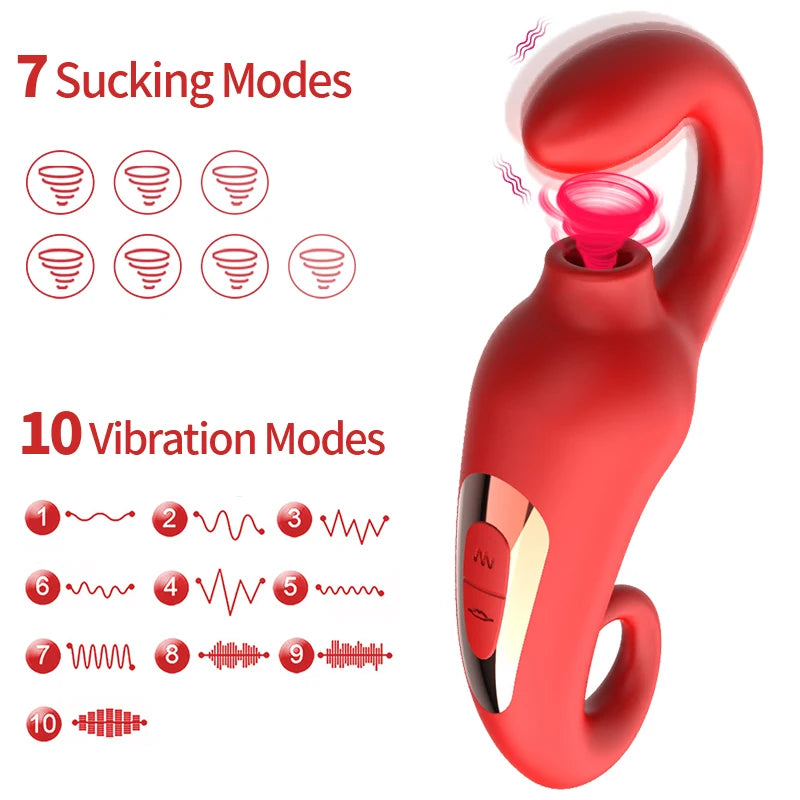 Clitoral Vibrator with Tongue Beat Stimulation - HeartCaptor