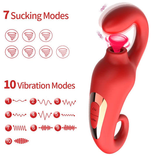 Clitoral Vibrator with Tongue Beat Stimulation - HeartCaptor