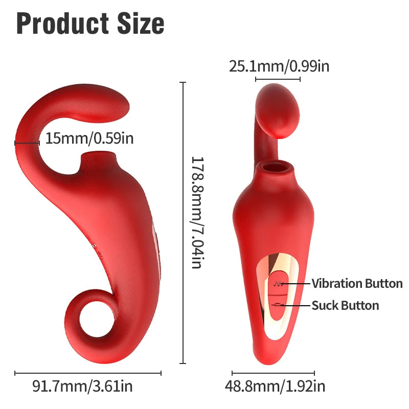 Clitoral Vibrator with Tongue Beat Stimulation - HeartCaptor