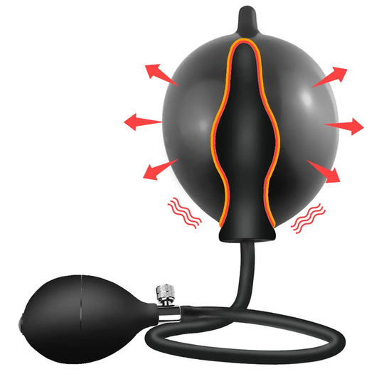 HeartCaptor Inflatable Silicone Anal Plug for Enhanced Pleasure