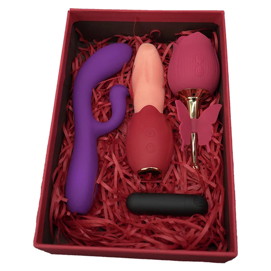 Thrusting Vibrator Egg Clitoris Sucker Stimulator Set - HeartCaptor