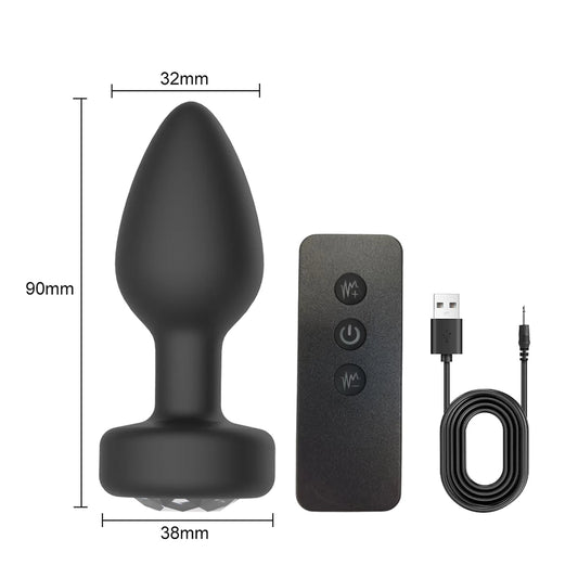 Advanced Silicone Anal Plug with 10 Vibration Modes - APP & Remote Control for Couples