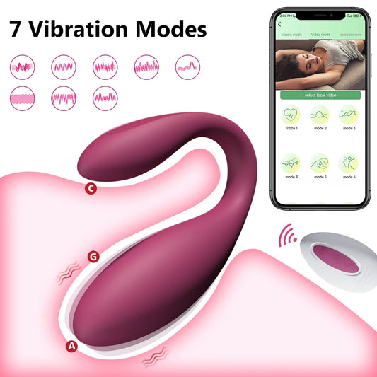 Wireless APP Remote Control G-Spot Stimulator for Couples