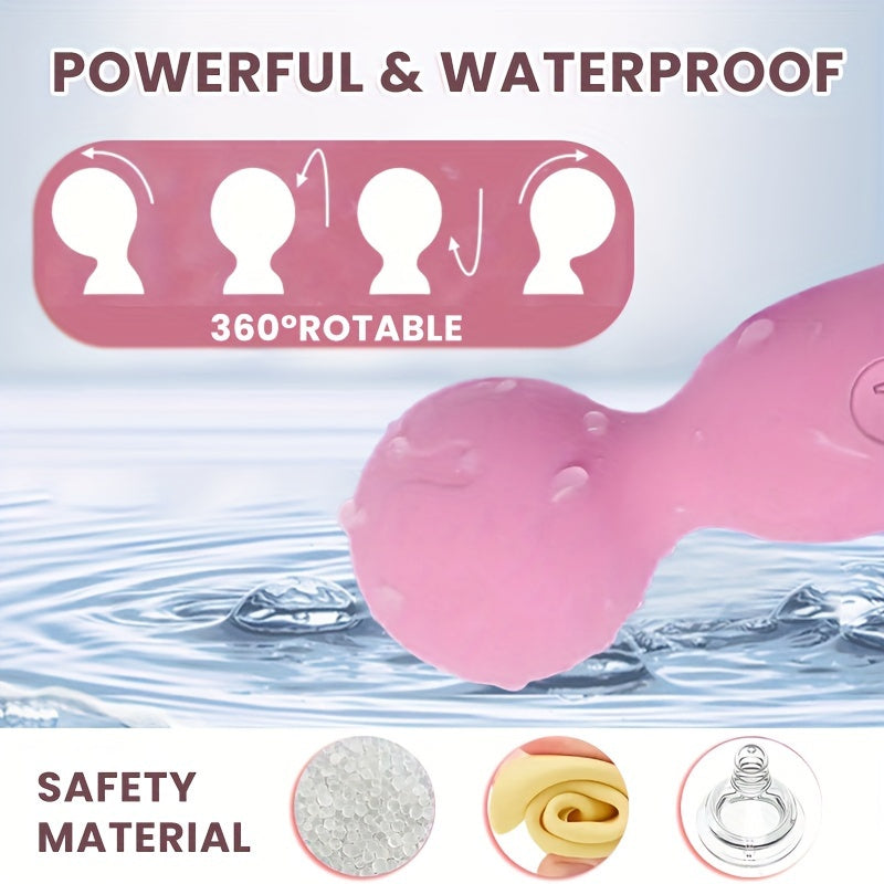 10 Modes AV Stick Vibrator, Waterproof USB Rechargeable Wand Massager - HeartCaptor