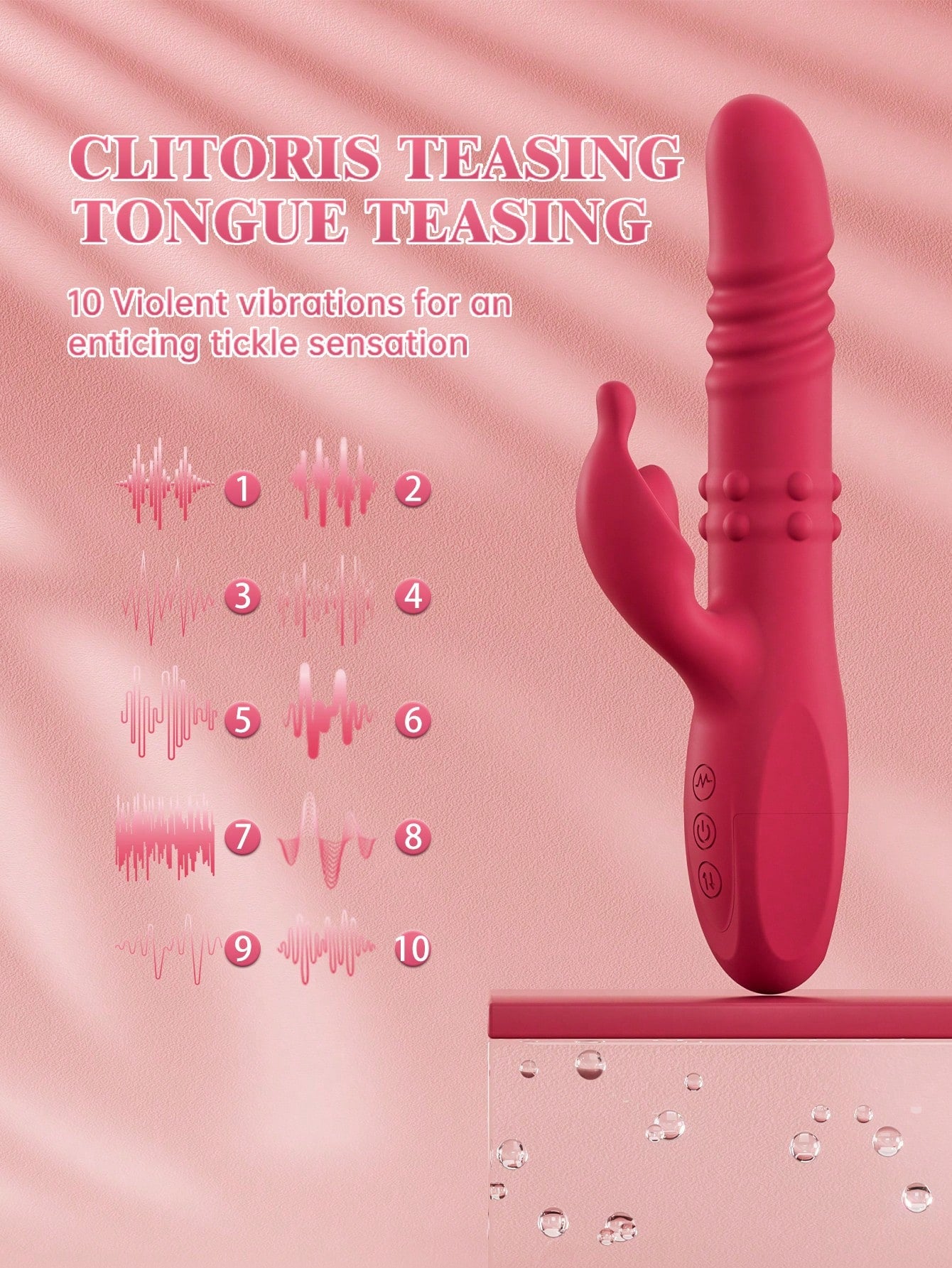 4 In 1 Thrusting Dildo Couples Vibrator Adult Toy - HeartCaptor