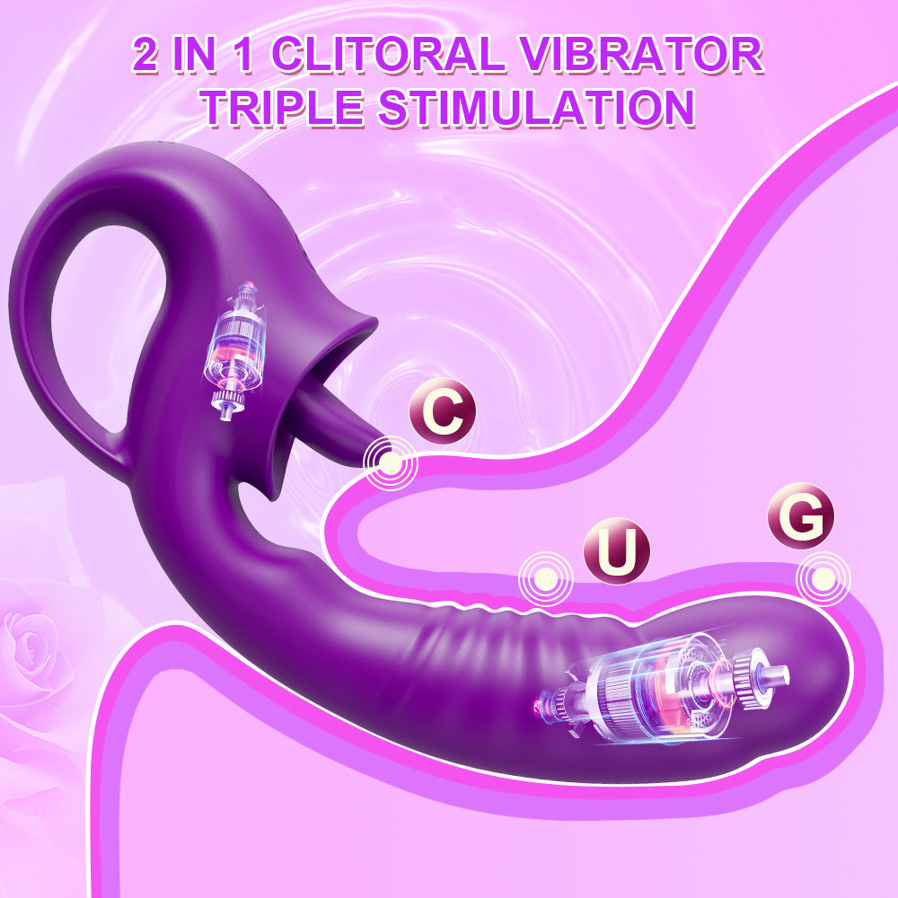 Swing Nipple Clitoris Dildo 20 Modes G Spot Vibrator Female - HeartCaptor