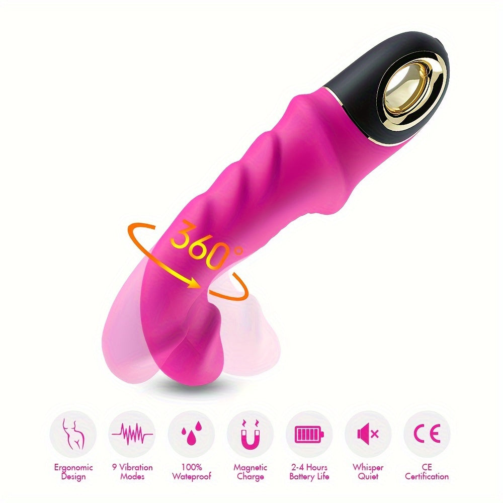 9 Vibration Modes Female G-spot Clitoral Stimulator Vibrator - HeartCaptor