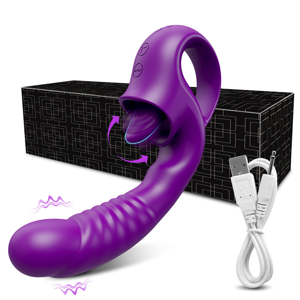 Swing Nipple Clitoris Dildo 20 Modes G Spot Vibrator Female - HeartCaptor