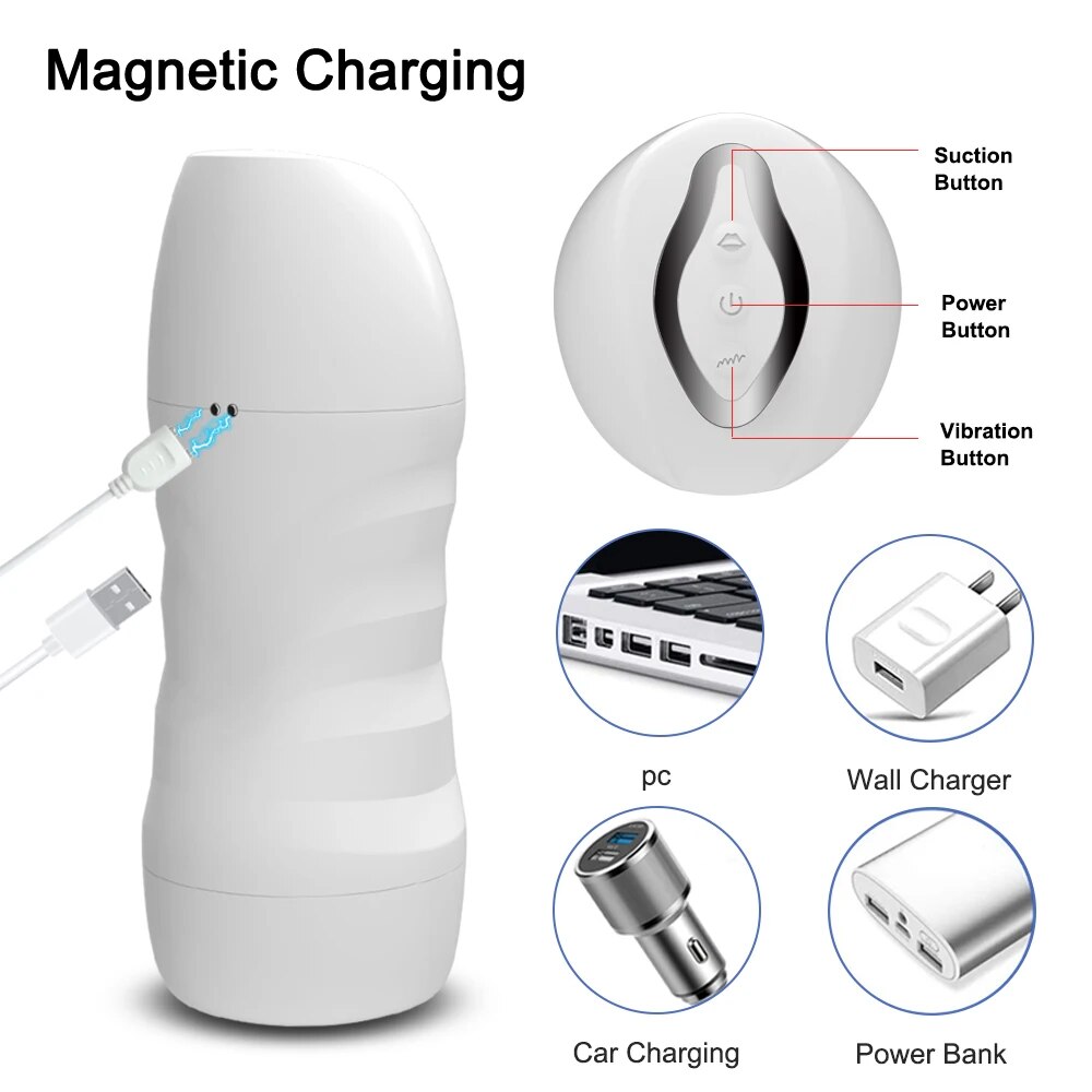 Automatic Male Masturbator with Suction and Vibration - HeartCaptor