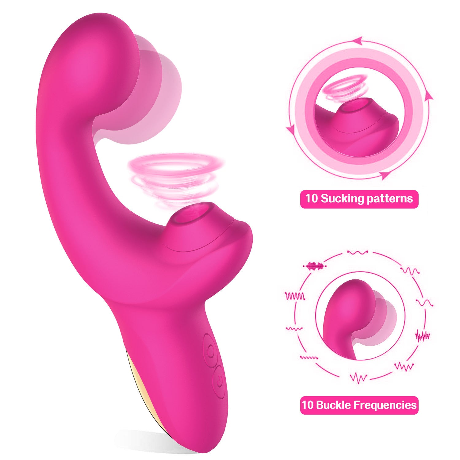 Clitoral G Spot Stimulator with Suction Vibration - HeartCaptor