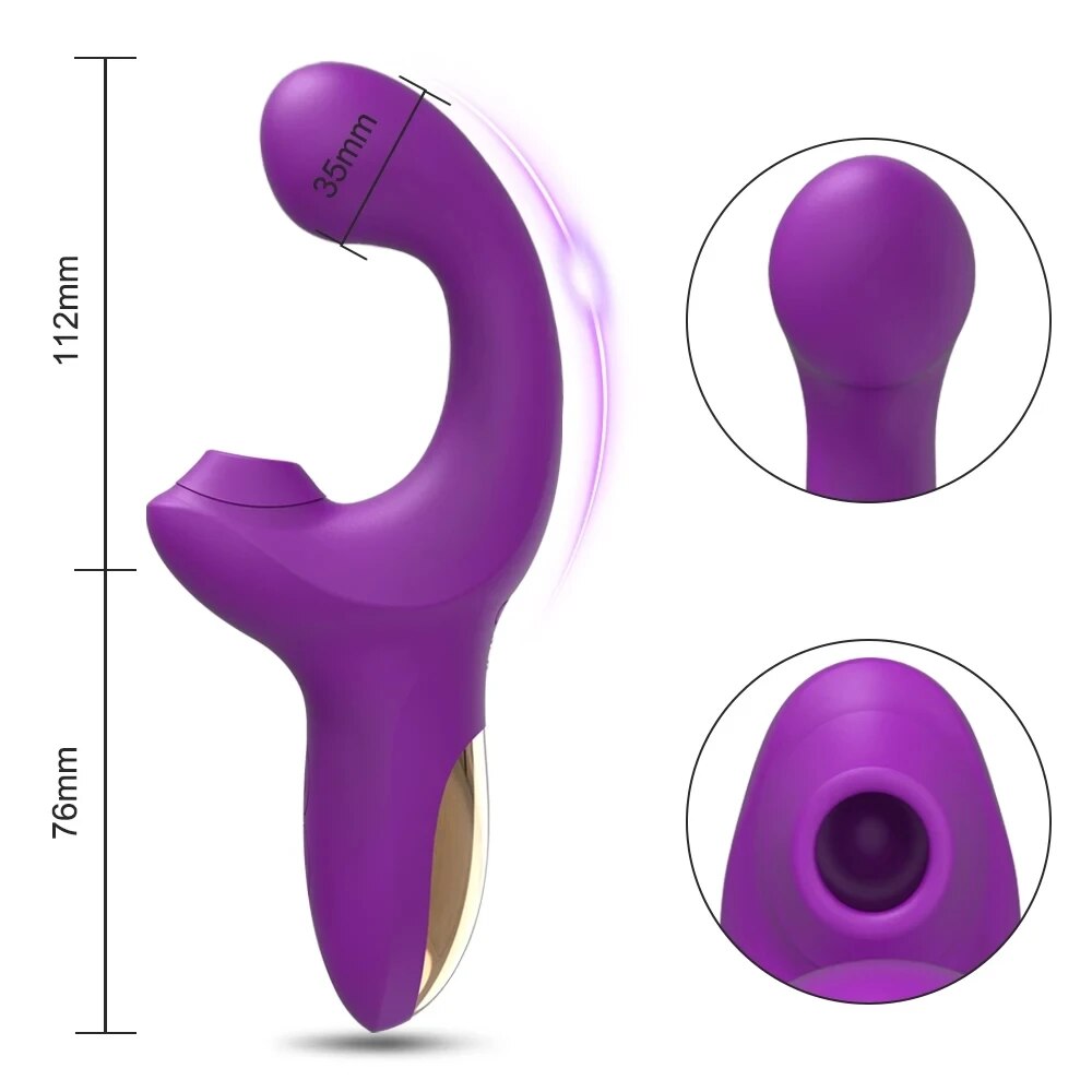 Clitoral G Spot Stimulator with Suction Vibration - HeartCaptor