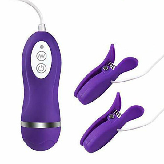 Intimate Pleasure: Vibrating Nipple Clamps with Remote Control for Women