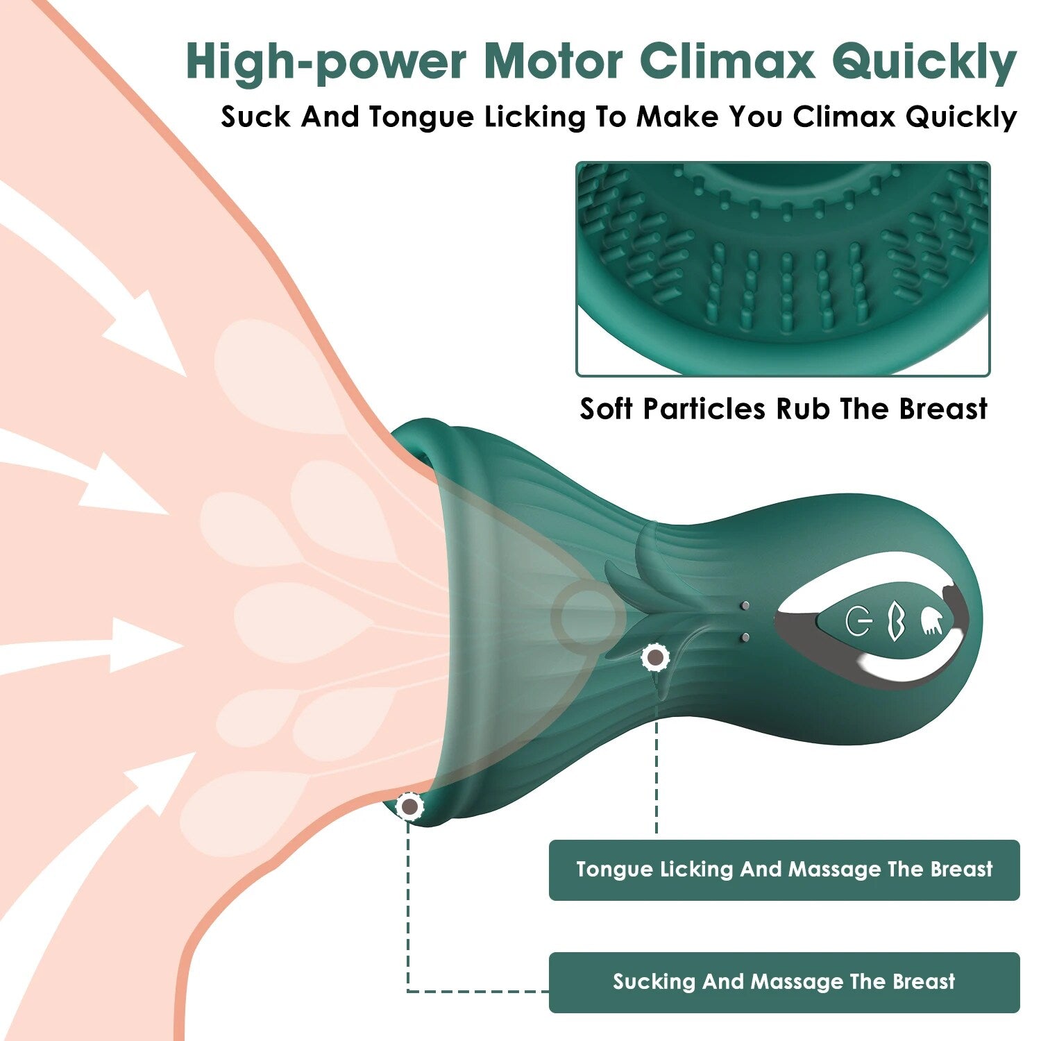 Breast Enlargement Massager with Clitoral Sucking Stimulation - HeartCaptor