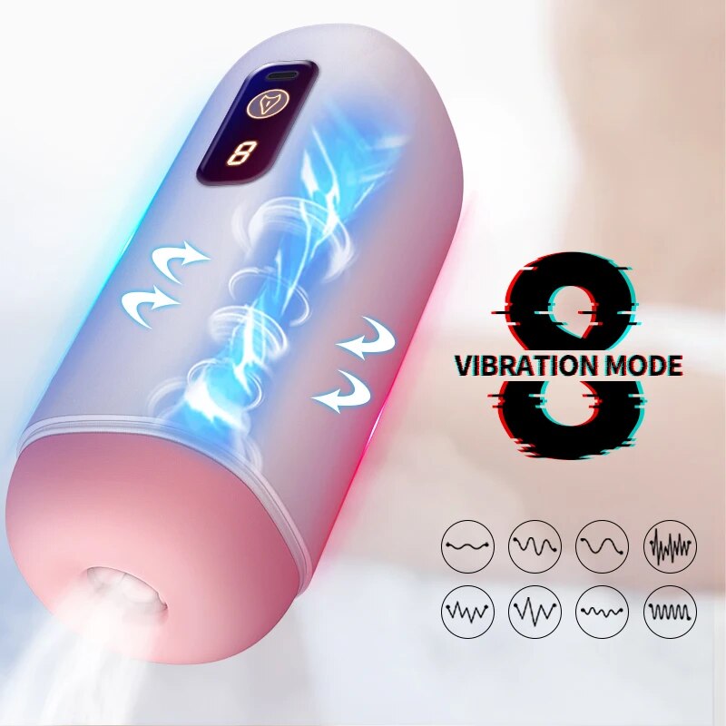 Men's Electric Suction Vibrating Masturbation Cup - HeartCaptor