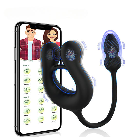 Bluetooth Wireless Remote Control Vibrating Cock Ring for Men - HeartCaptor Masturbator