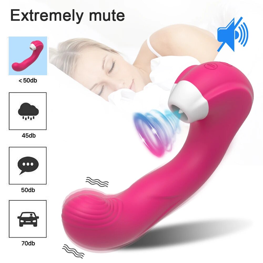 Suction Cup Clitoral Stimulator Vibrator - HeartCaptor