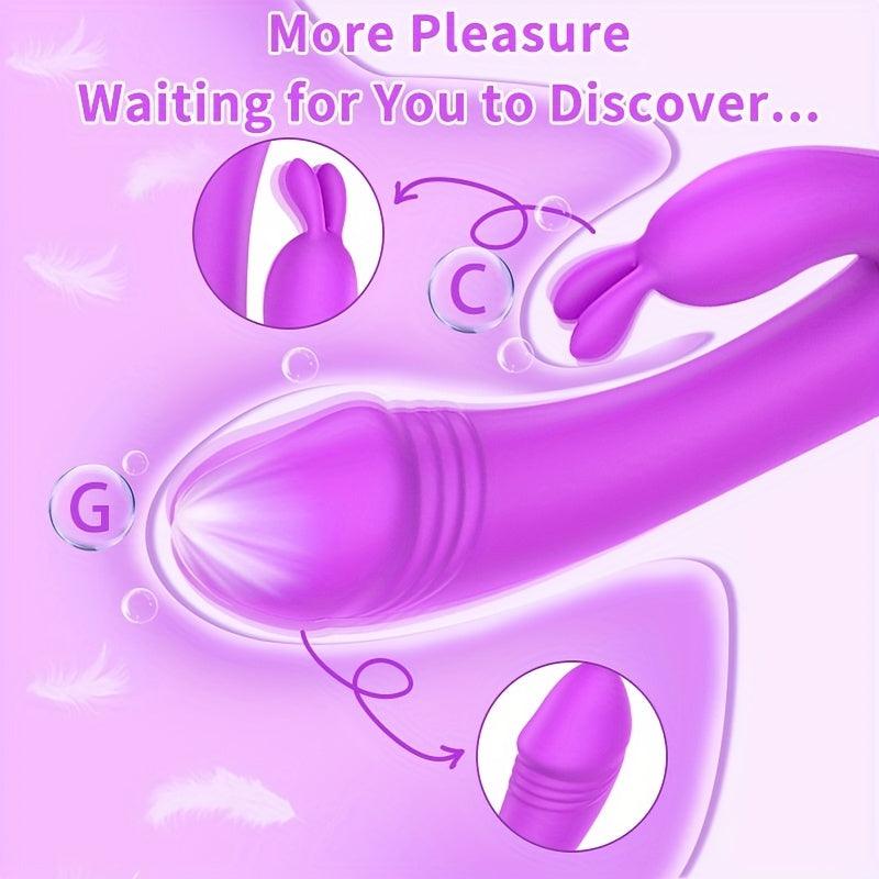 Rose G Spot Rabbit Vibrator, 9 Powerful Vibrations - HeartCaptor