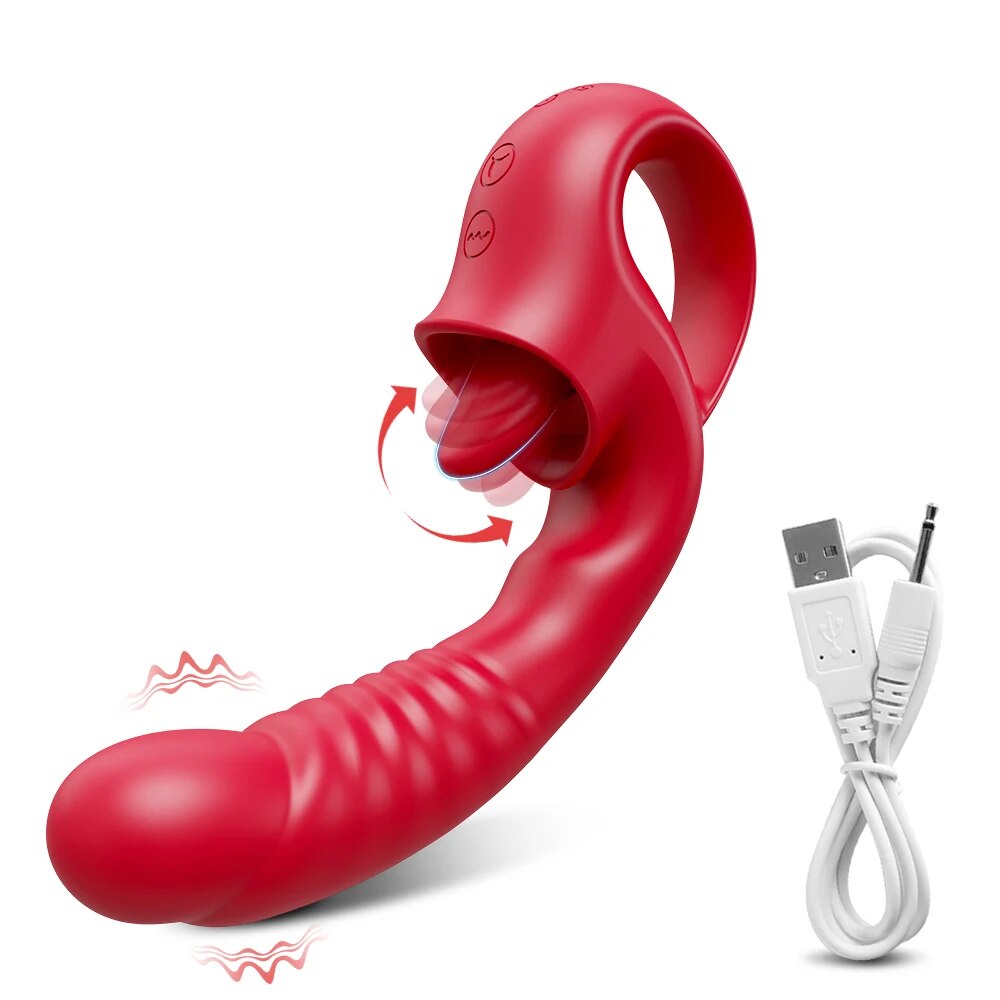 Swing Nipple Clitoris Dildo 20 Modes G Spot Vibrator Female - HeartCaptor