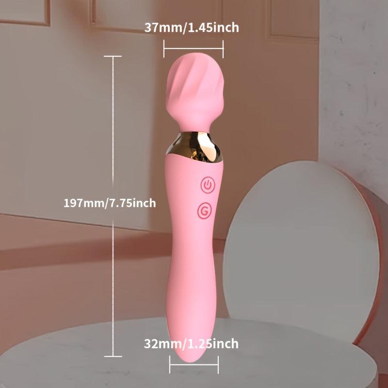 10-Frequency AV Stick Clitoral Stimulator Vibrator with 360° Rotating Head - HeartCaptor