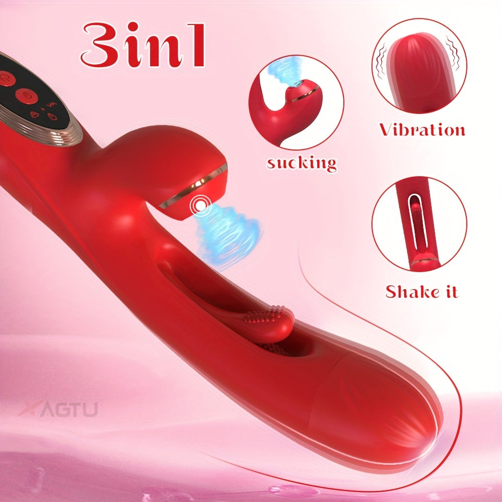 Rabbit Sucking Vibrator with 10 Vibration Modes - HeartCaptor