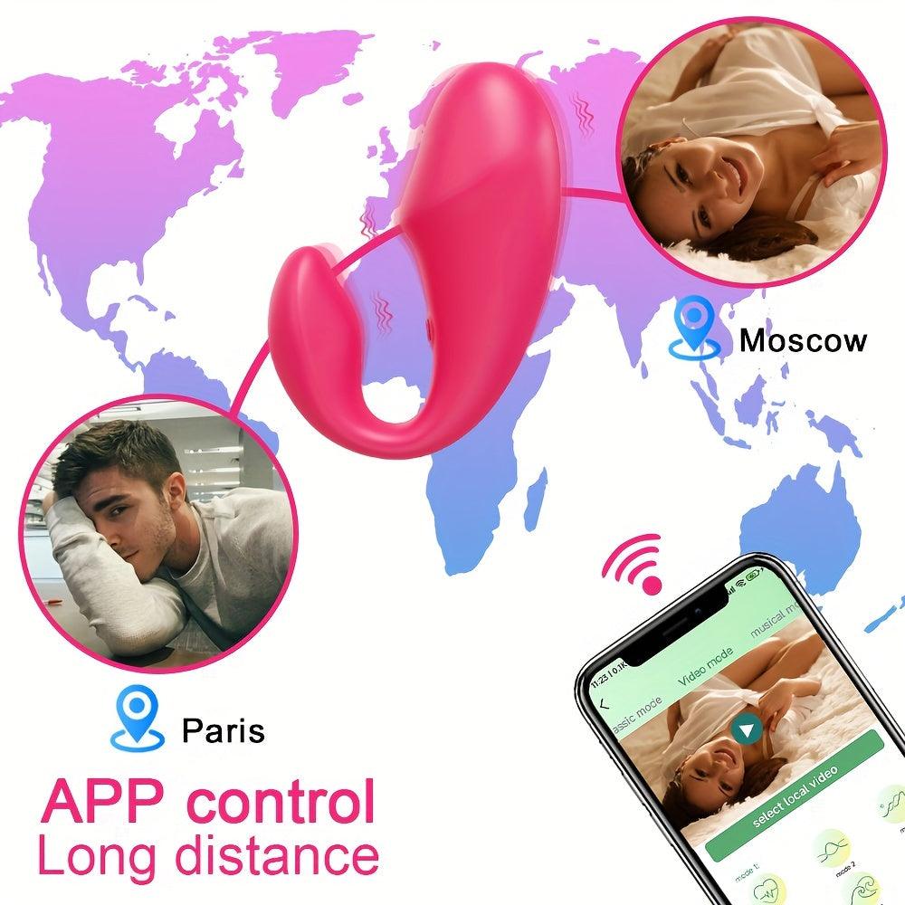 App Remote Control Wearable Panty Clitoral Vibrator - HeartCaptor