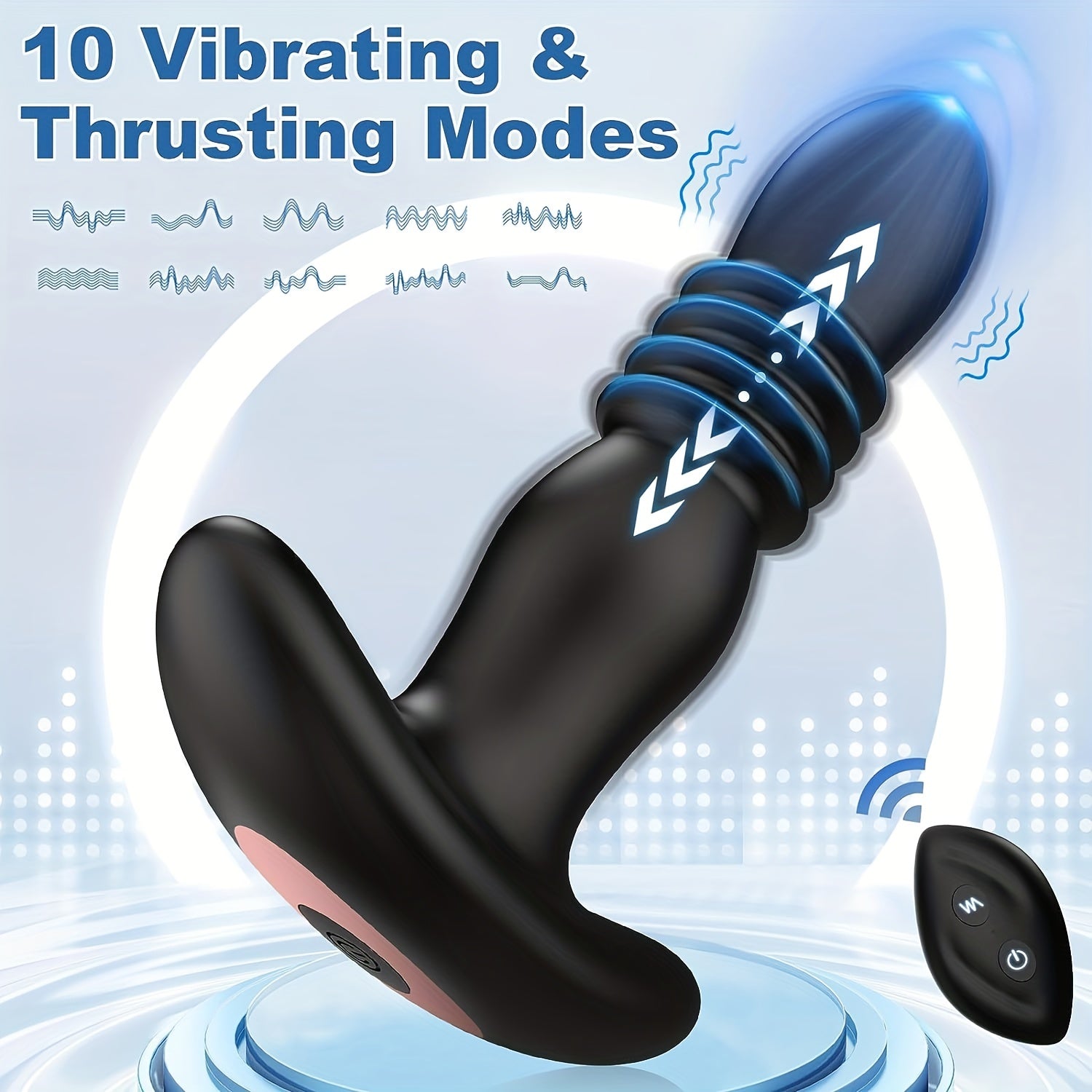 Electric Retractable Anal Plug APP Control Male Prostate Massager - HeartCaptor