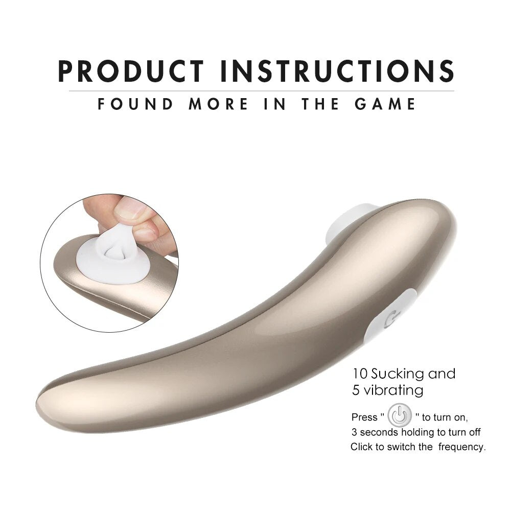 Clitoris Suction Vibrator with Oral Sex Tongue, Nipple Stimulator for Women - HeartCaptor