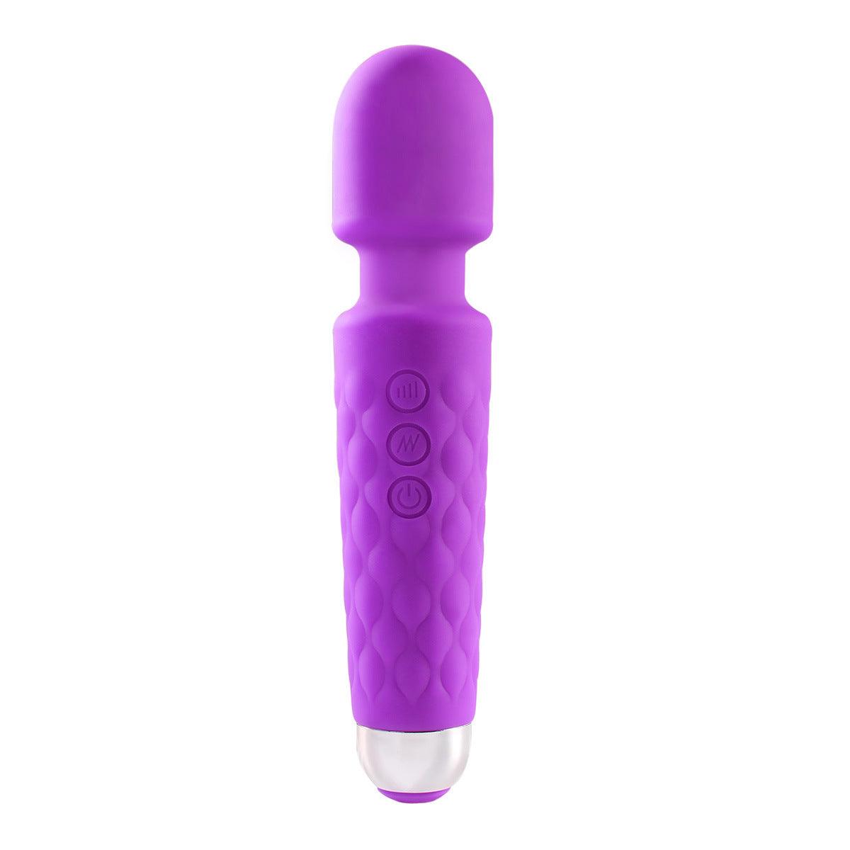 Silicone Vibrator Wand Massager with 20 Intense Frequency Modes - HeartCaptor