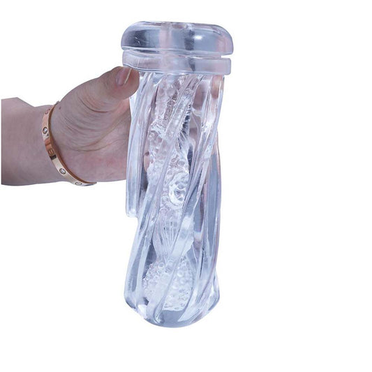 Tasse de masturbation manuelle en silicone avec technologie d'aspiration