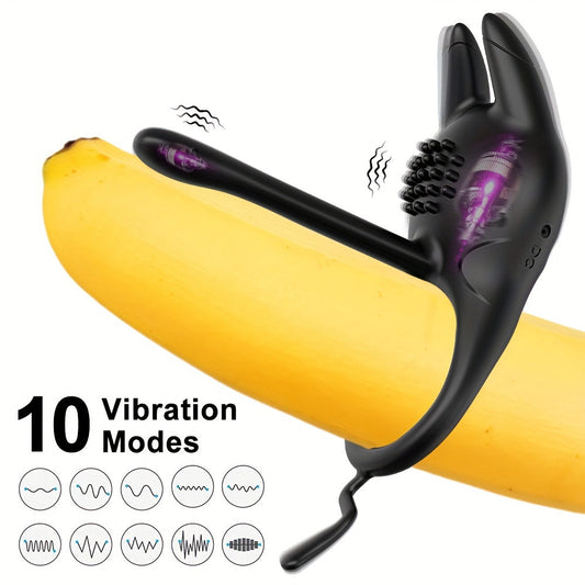 Silicone Vibrating Cock Ring with Dual Motor Stimulation