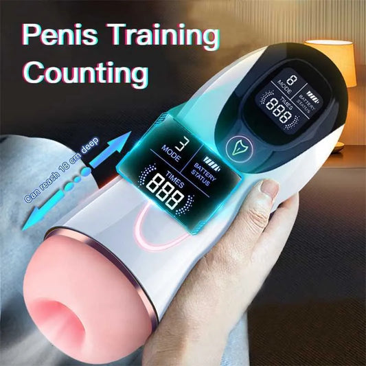 Automatic Sucking Male Masturbator Cup with 8 Vibration Modes - HeartCaptor