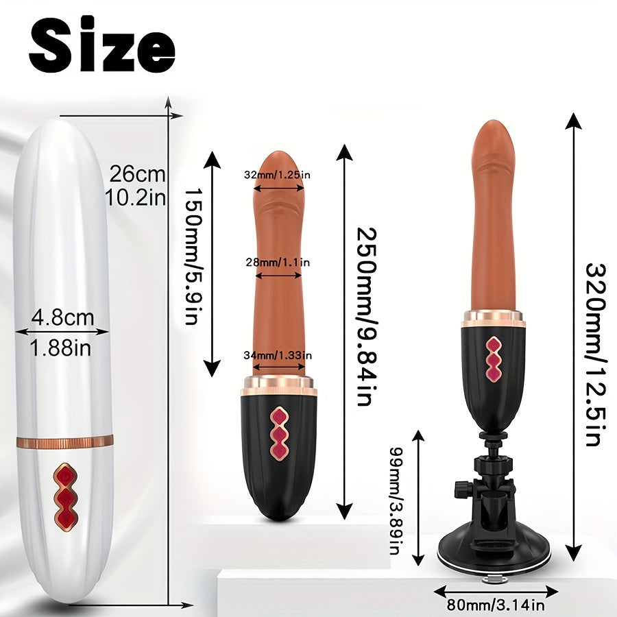 Realistic Vibrating Dildo with Thrusting & Vibrating Modes - HeartCaptor