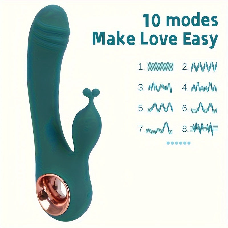 G-Spot Rabbit Vibrator, 10 Vibration Patterns - HeartCaptor