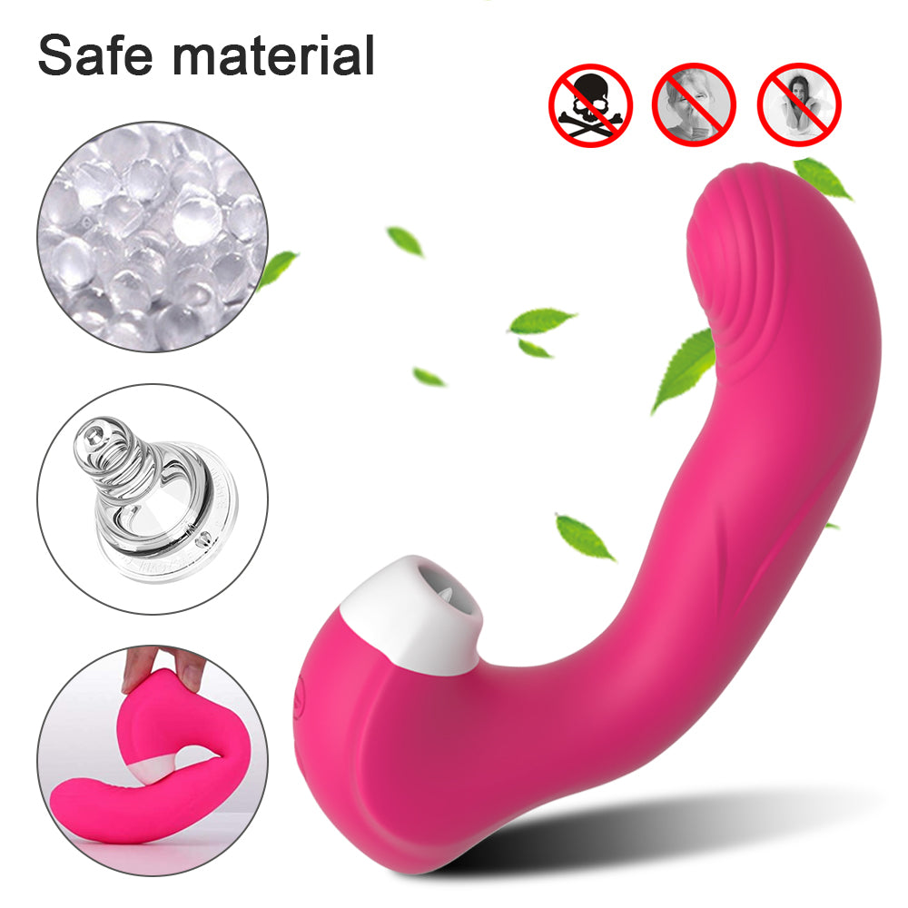 Suction Cup Clitoral Stimulator Vibrator - HeartCaptor