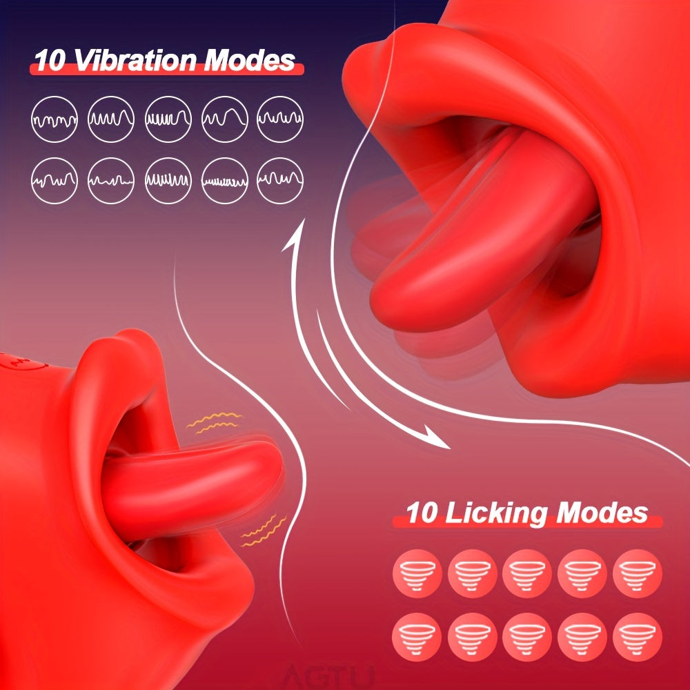 Powerful Tongue Vibrator for Women, Clitoris Sucker Sex Toy - HeartCaptor