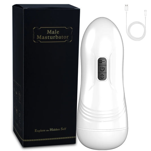 Male Masturbator Blowjob Vibration Machine with Real Vagina Pocket Pussy - HeartCaptor